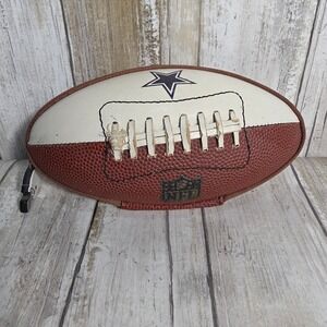 Vintage NFL Dallas Cowboys Football Shaped Zippered Glasses Case Pouch Helmet